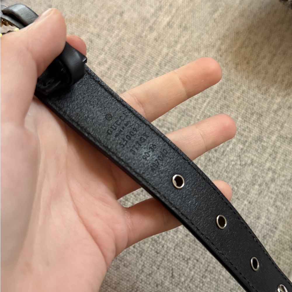 Gucci Black Belt with Gold and Silver Accents - Picture 5 of 6